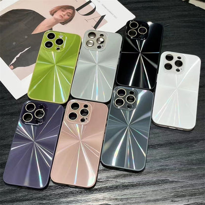 Luxury Glitter Laser Aurora Glass Phone Case