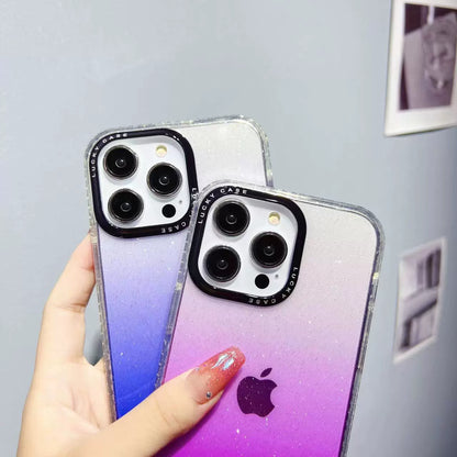 Transparent Star Gradient Shockproof Phone Case