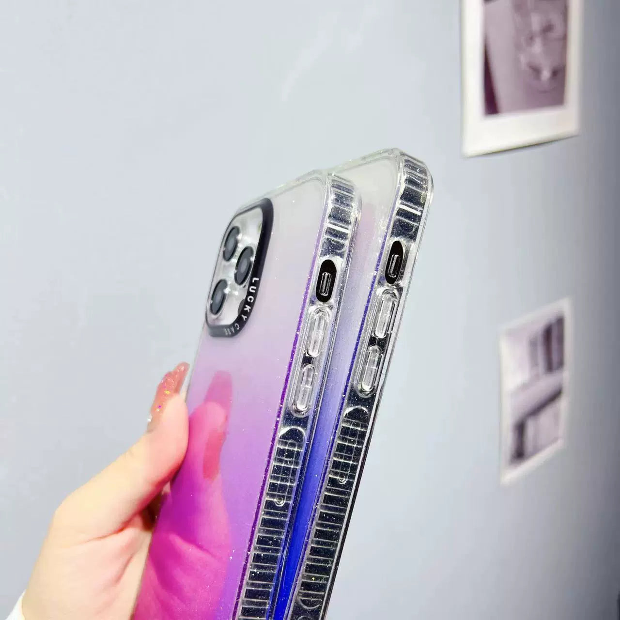 Transparent Star Gradient Shockproof Phone Case